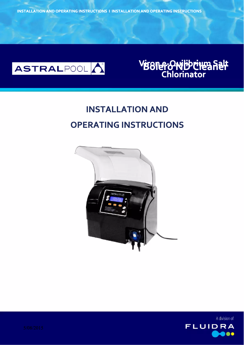 Image de la première page du manuel de l'appareil Viron eQuilibrium EQ45