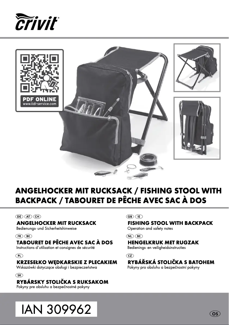 Page 1 de la notice Manuel utilisateur Crivit HG04234