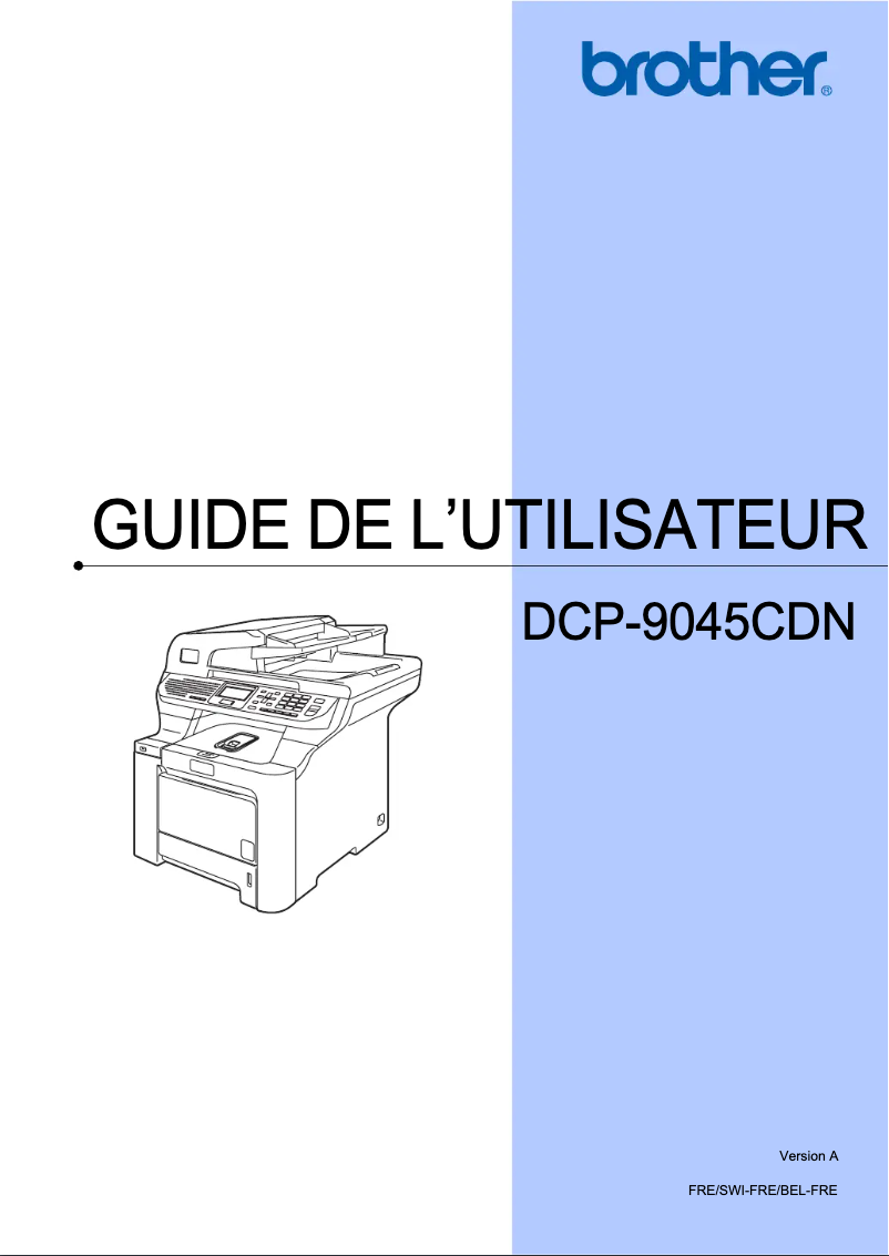 Page n°1 - Manuel utilisateur Brother DCP-9045CDN