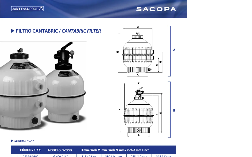 Image de la première page du manuel de l'appareil Cantabric