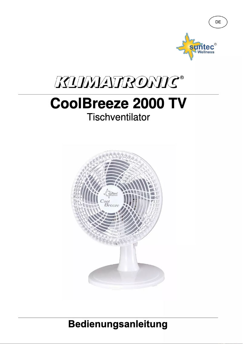 Página 1 del manual Manual de usuario Suntec CoolBreeze 2000 TV