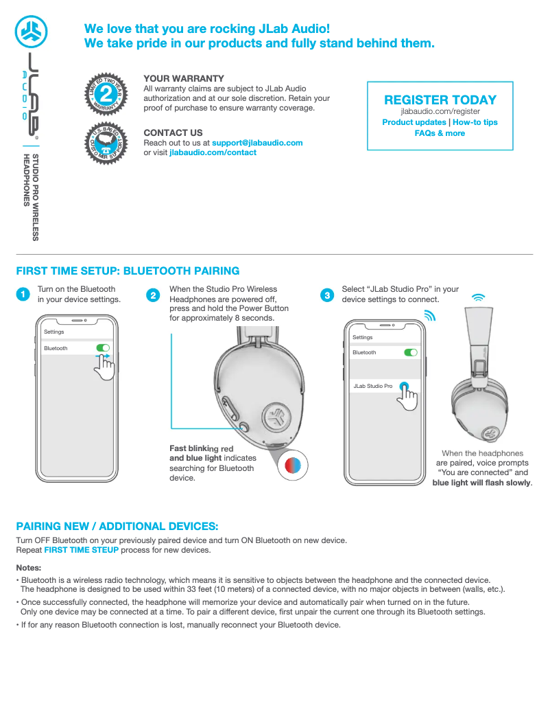 Image de la première page du manuel de l'appareil Studio Pro Wireless