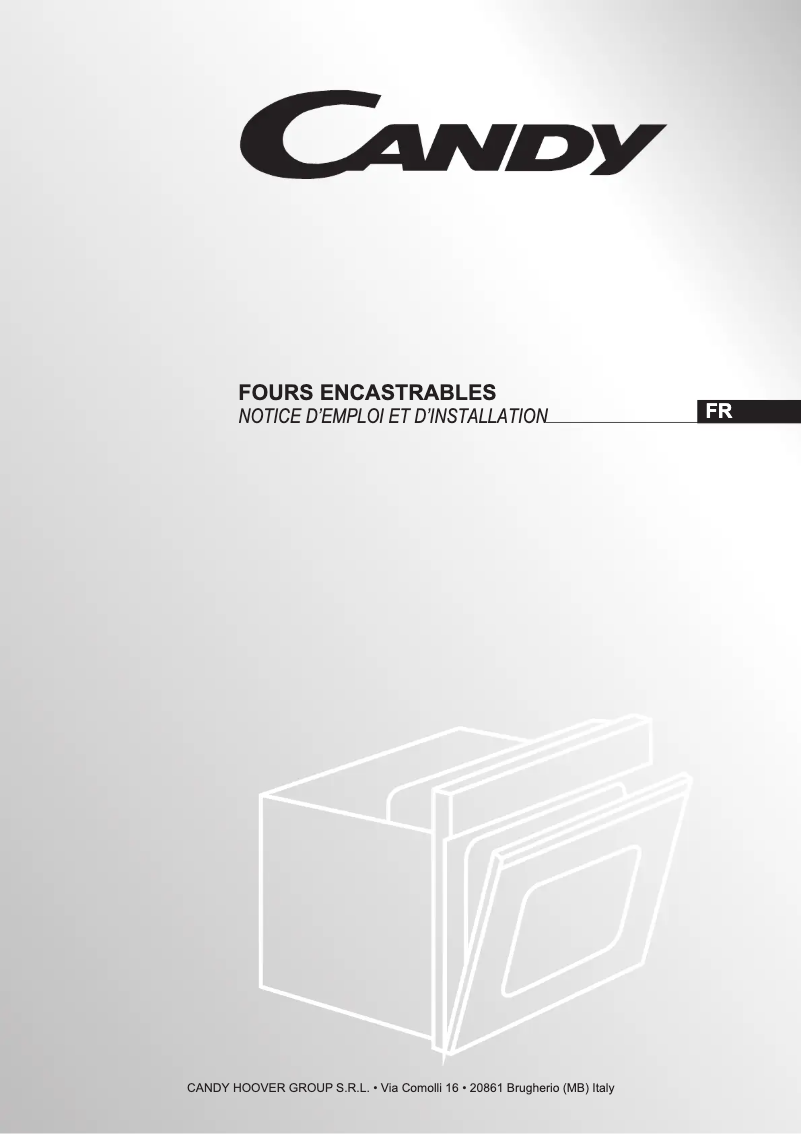 Page 1 de la notice Manuel utilisateur Candy FBP645X/E