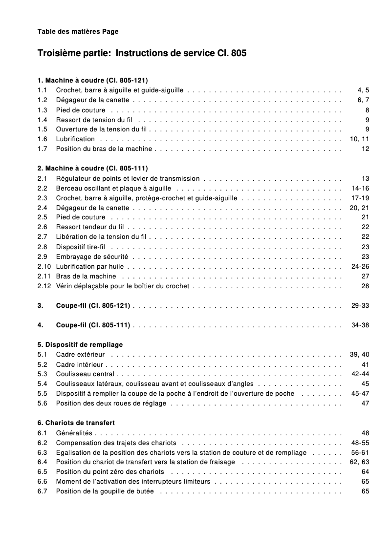 Image de la première page du manuel de l'appareil 805