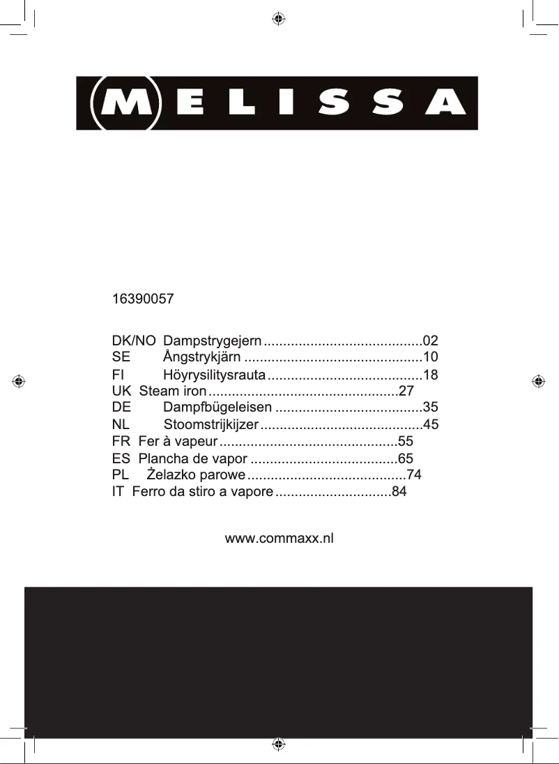 Image de la première page du manuel de l'appareil 16390057