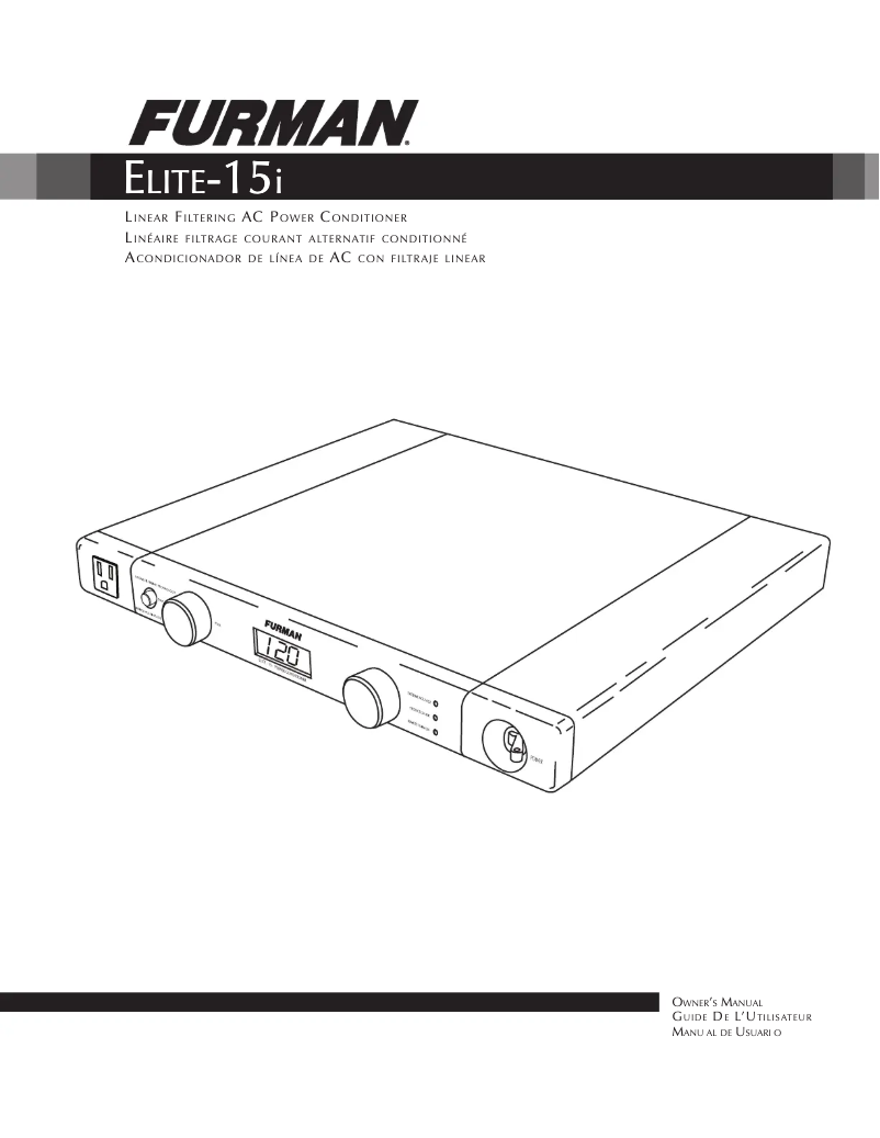 Página 1 del manual Manual de usuario Furman Elite 15i
