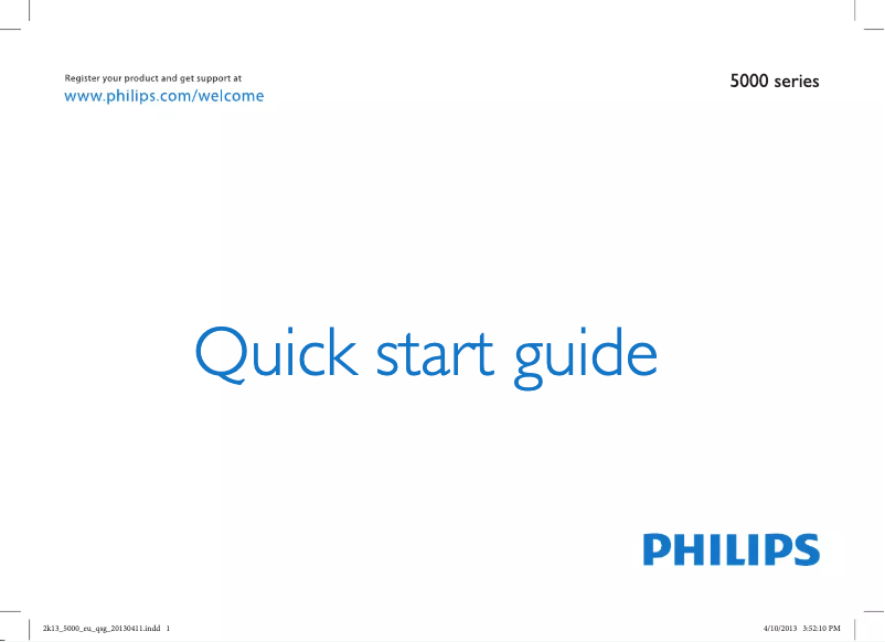 Page n°1 - Guide de démarrage rapide Philips 50PFL5028H