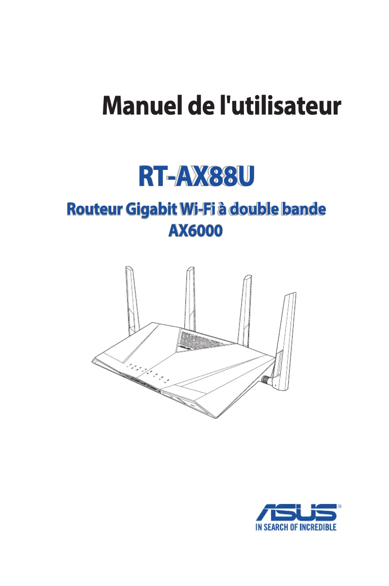 Image de la première page du manuel de l'appareil RT-AX88U