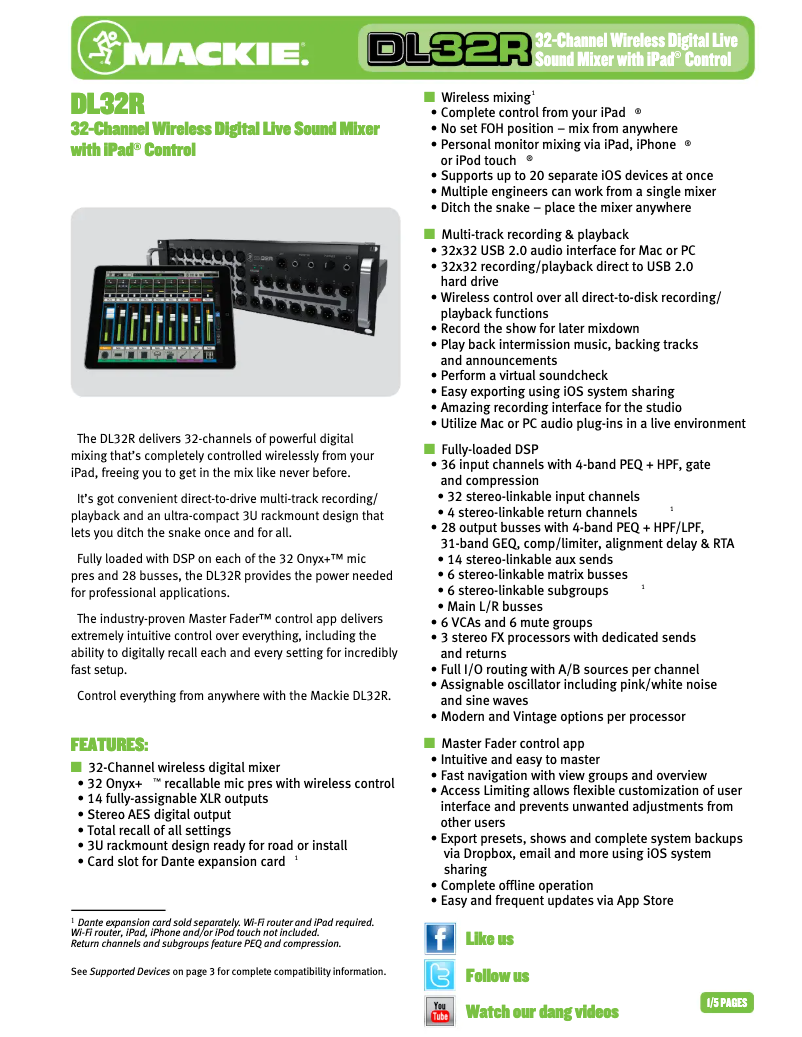 Image de la première page du manuel de l'appareil DL32R