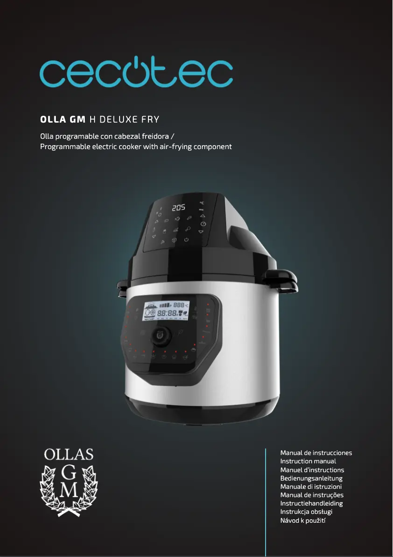 Page 1 de la notice Manuel utilisateur Cecotec Olla GM H Deluxe Fry