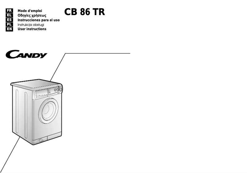 Image de la première page du manuel de l'appareil CB86TR