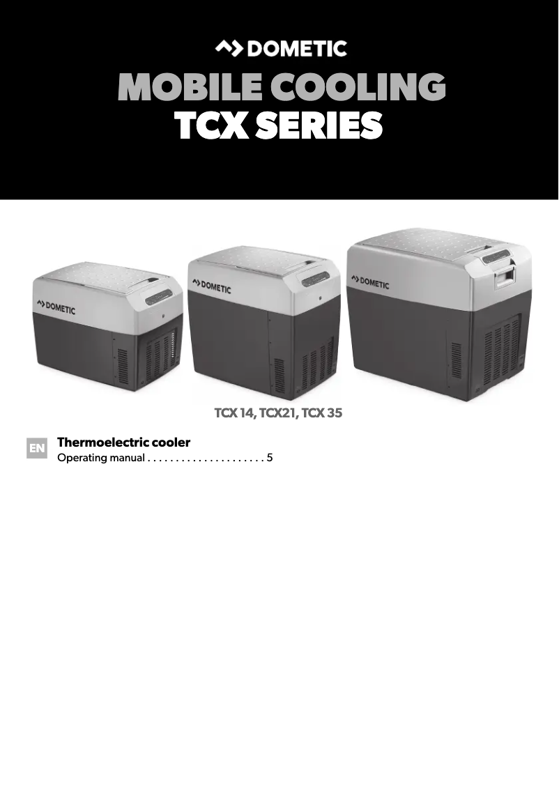 Page n°1 - Manuel utilisateur Dometic CoolPro TCX 14
