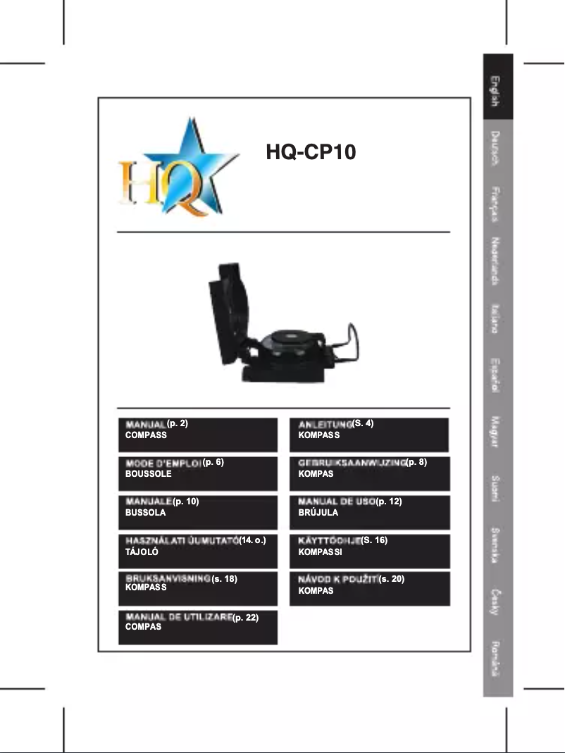 Page n°1 - Manuel utilisateur HQ CP10
