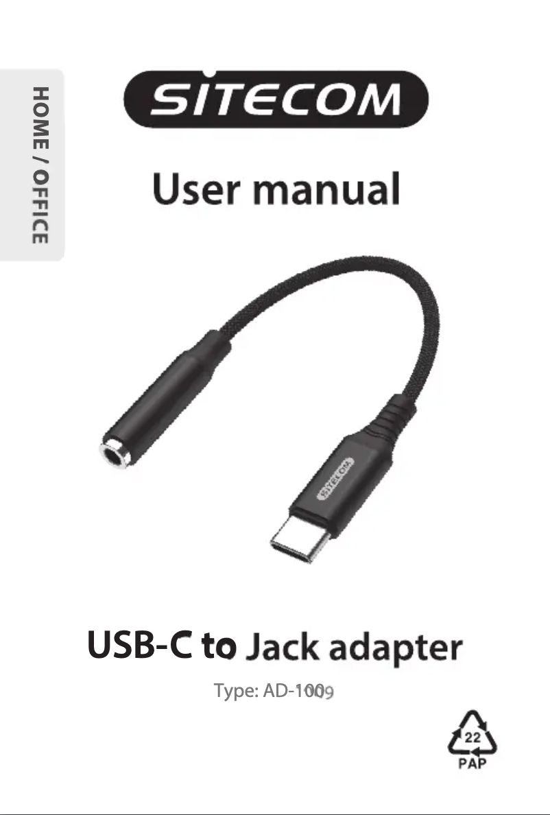 Image de la première page du manuel de l'appareil AD-1009