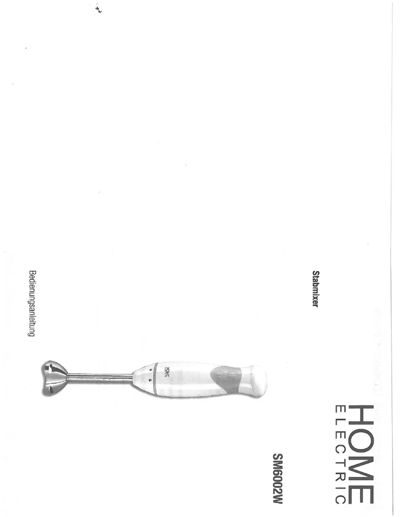 Image de la première page du manuel de l'appareil SM6002W