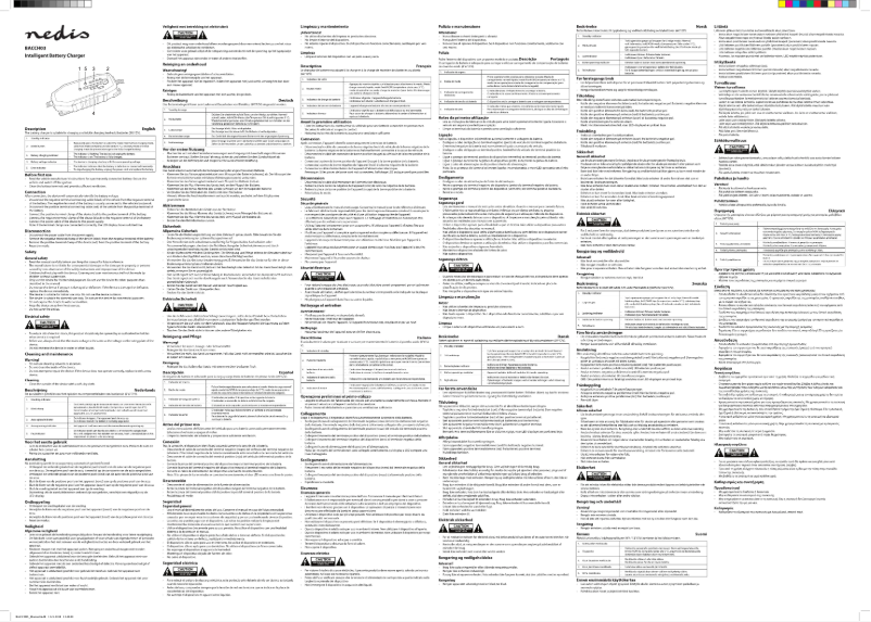 Page 1 de la notice Manuel utilisateur Nedis BACCH03