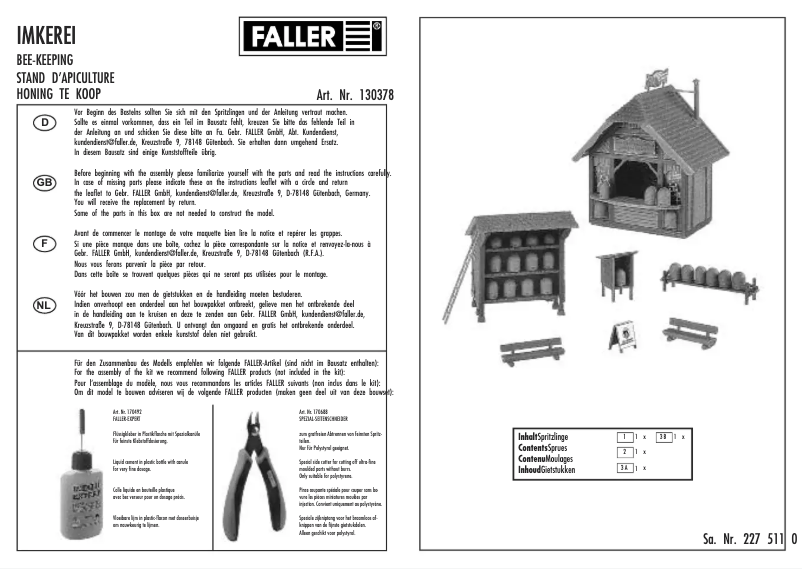Page n°1 - Manuel utilisateur Faller 130378