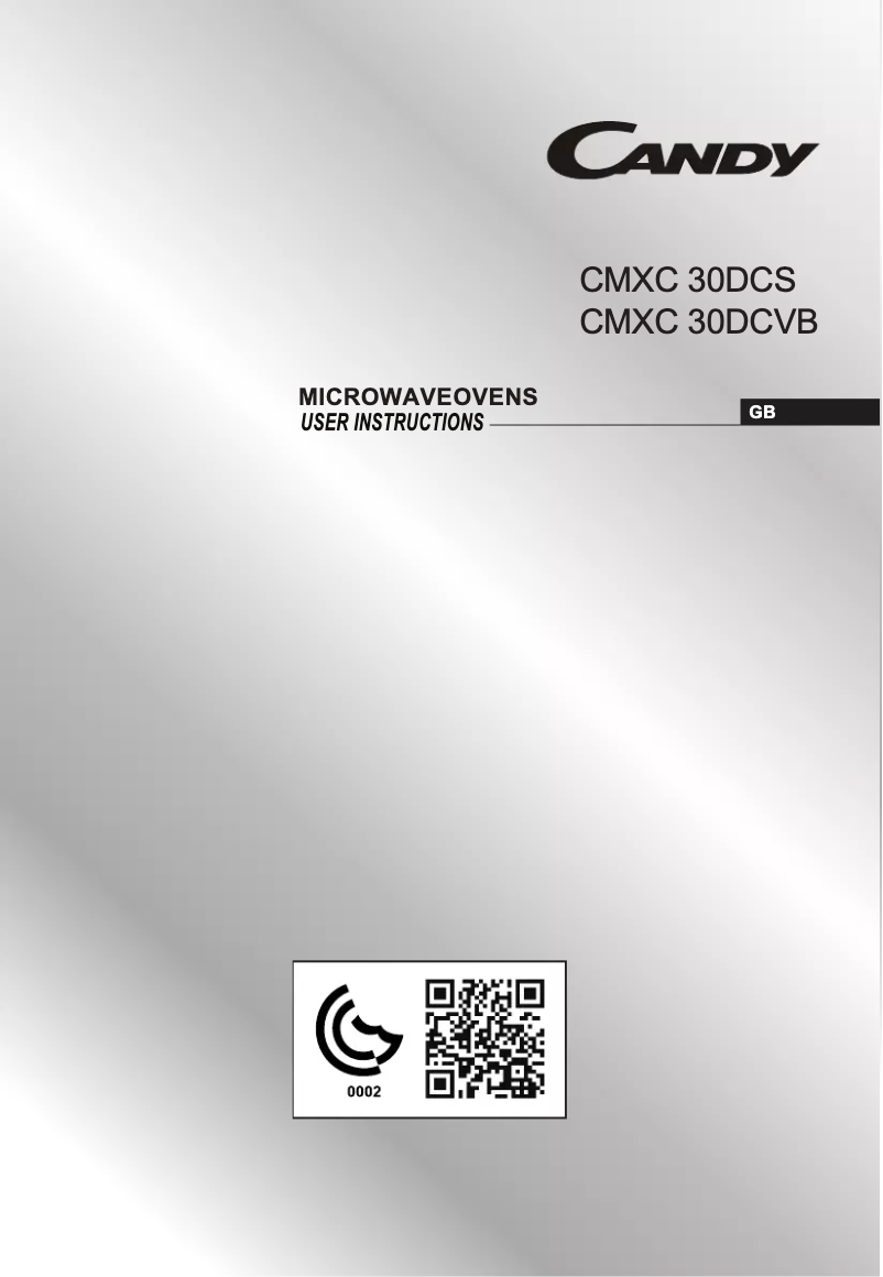 Page n°1 - Manuel utilisateur Candy CMXC30DCS-UK