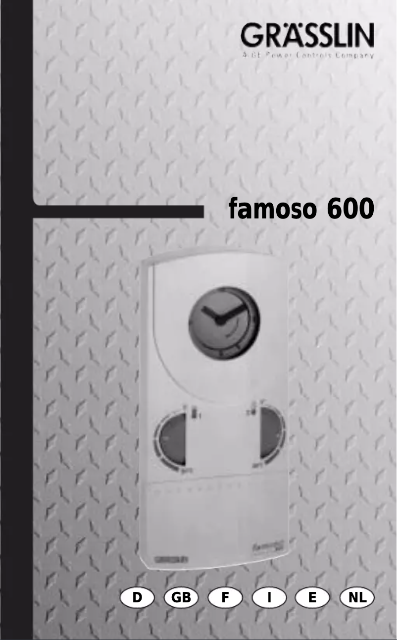 Page n°1 - Manuel utilisateur Grässlin Famoso 650