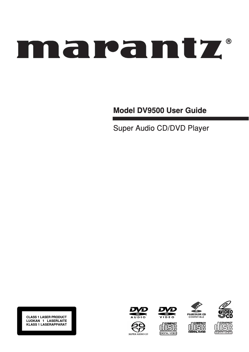 Image de la première page du manuel de l'appareil DV9500