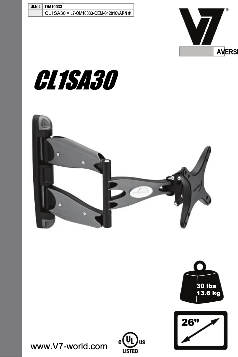 Page 1 de la notice Manuel utilisateur V7 CL1SA30-1E