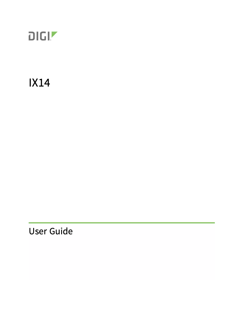 Page n°1 - Manuel utilisateur Digi IX14