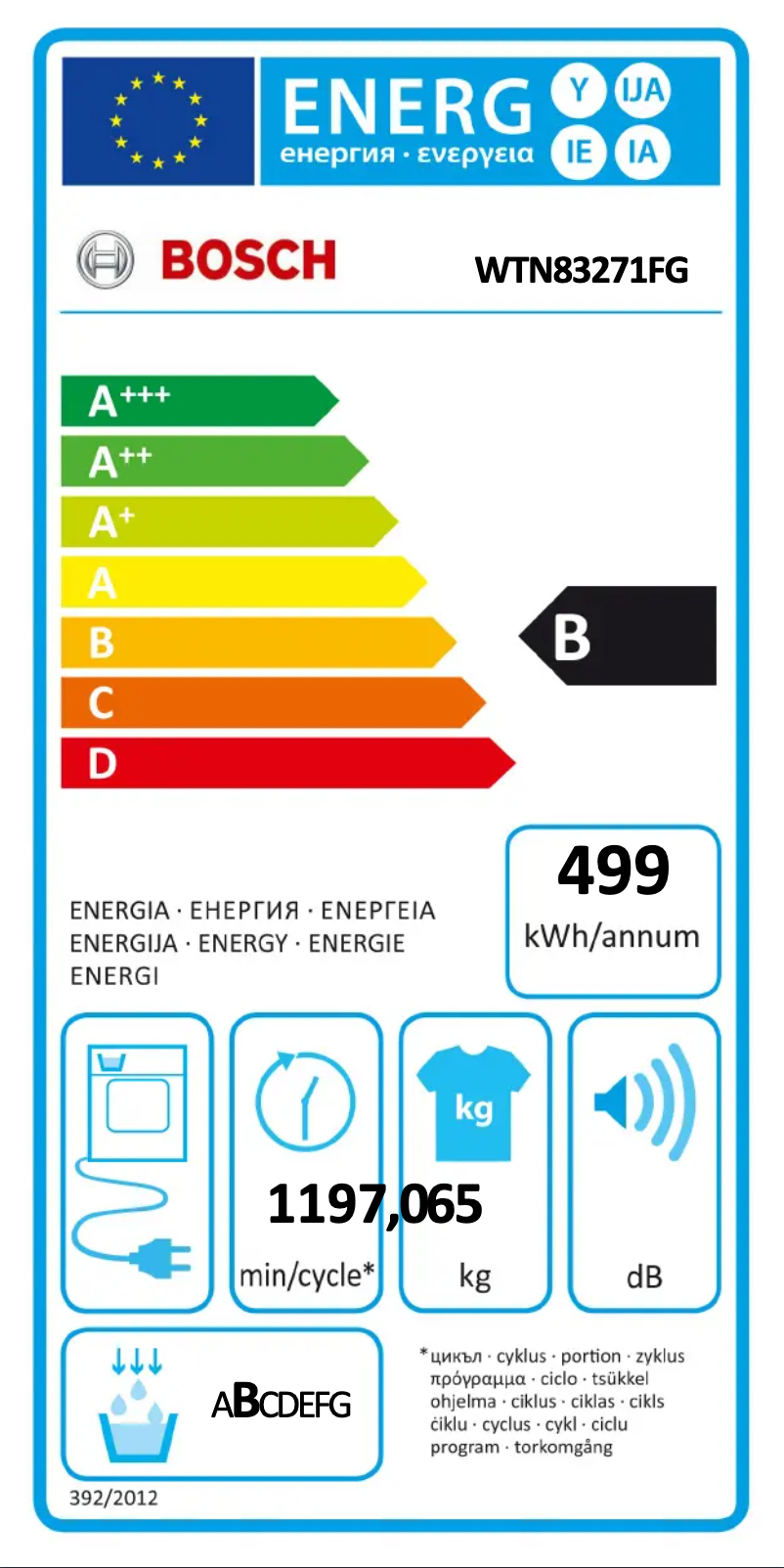 Image de la première page du manuel de l'appareil WTN83271FG