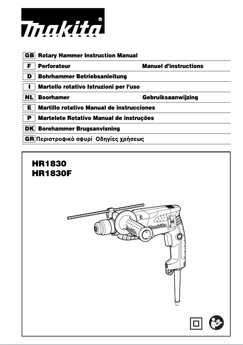 Page 1 de la notice Manuel utilisateur Makita HR1830