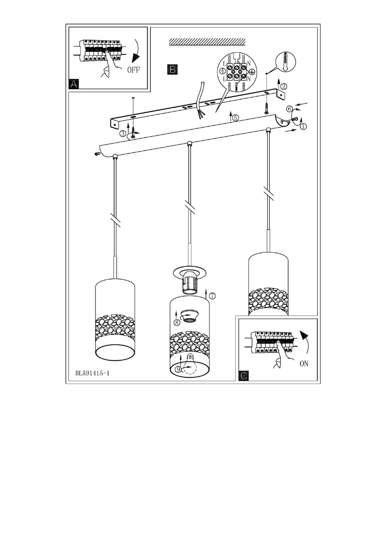 Page n°1 - Manuel utilisateur Eglo Carmelia