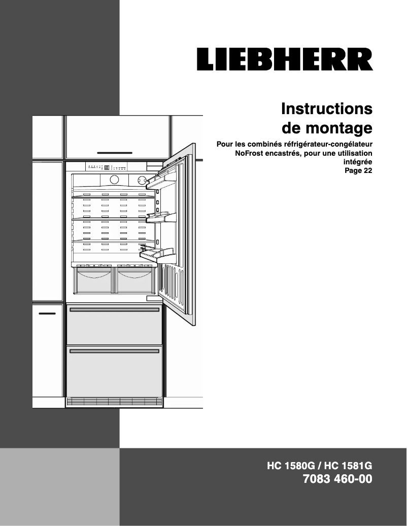 Page n°1 - Guide d'installation Liebherr HC 1580G