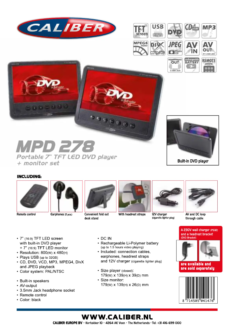 Image de la première page du manuel de l'appareil MPD298