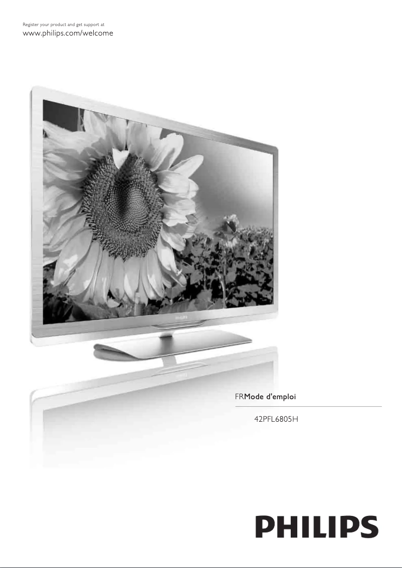 Page 1 de la notice Mode d'emploi Philips Econova 42PFL6805H