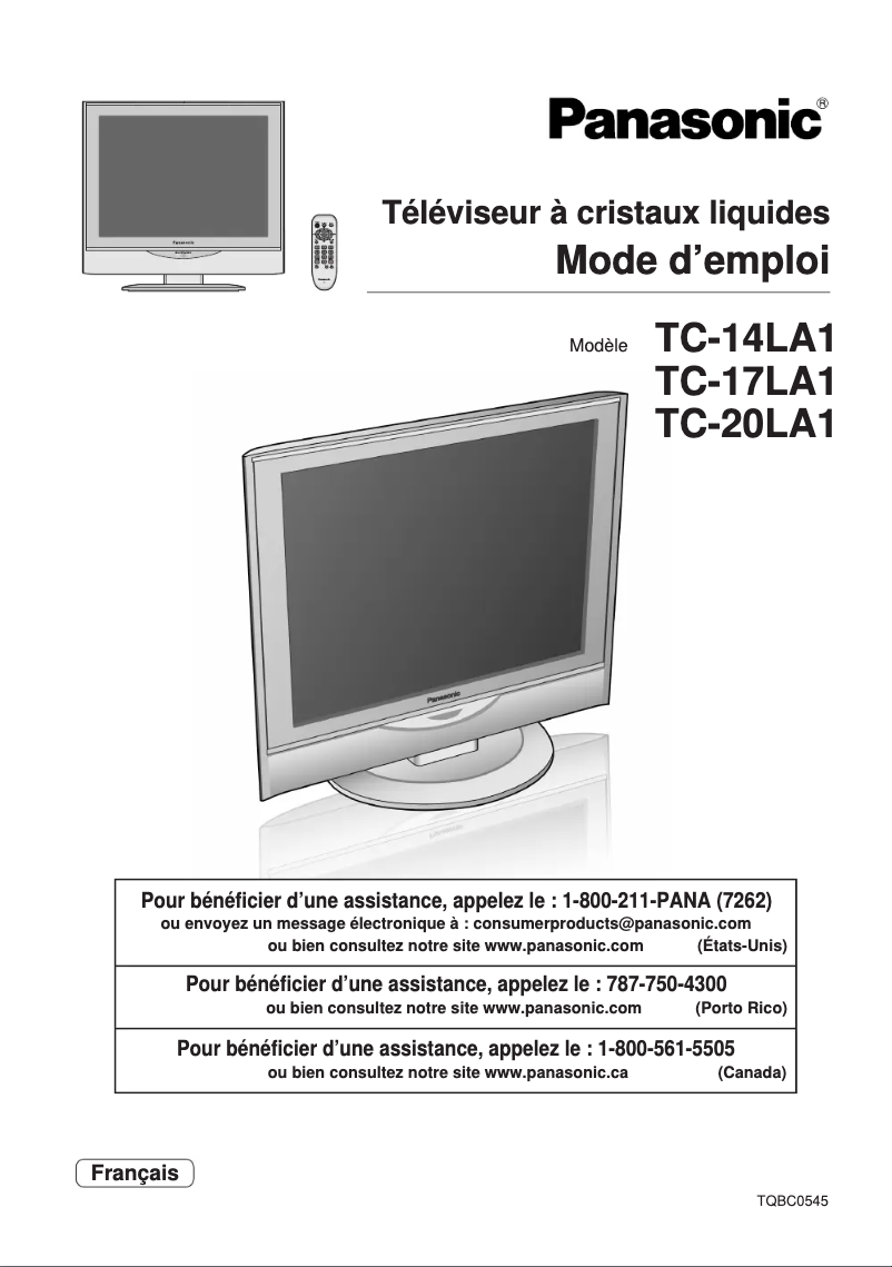 Image de la première page du manuel de l'appareil TC-20LA1