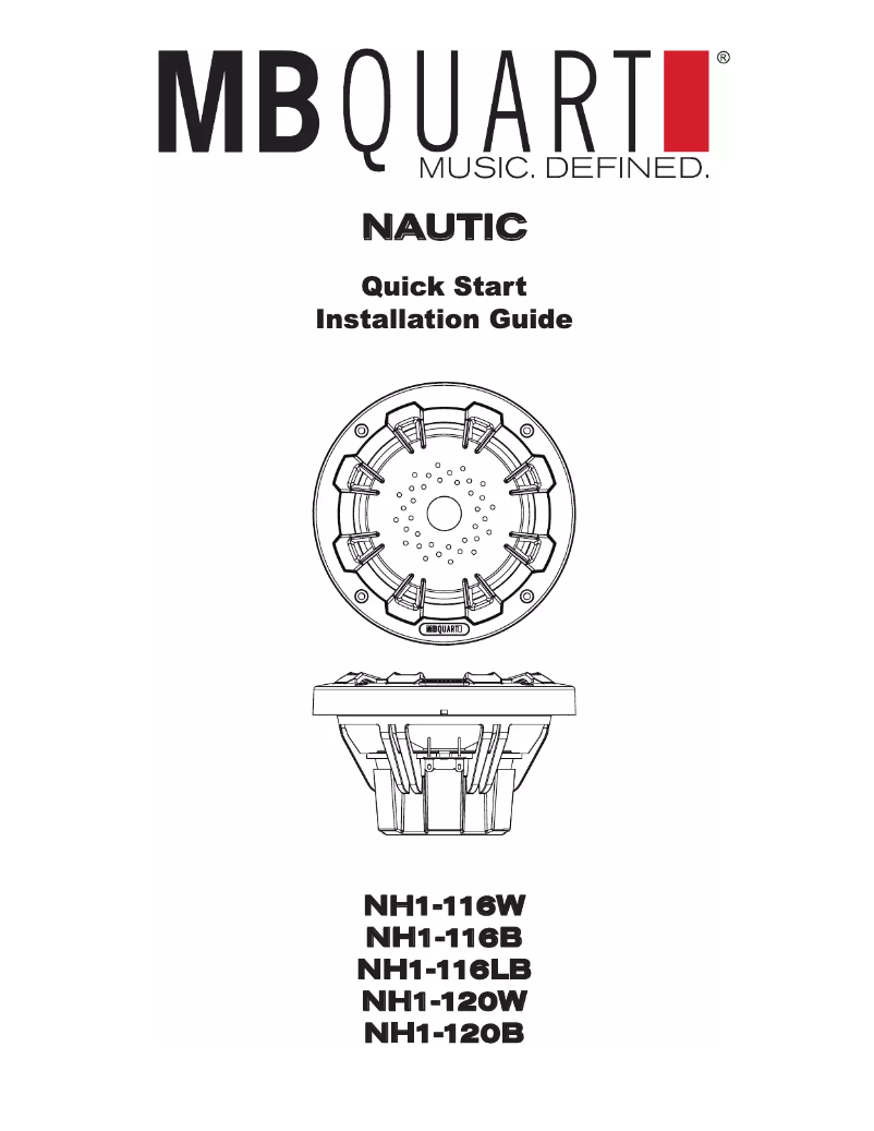 Image de la première page du manuel de l'appareil NH1-116LB