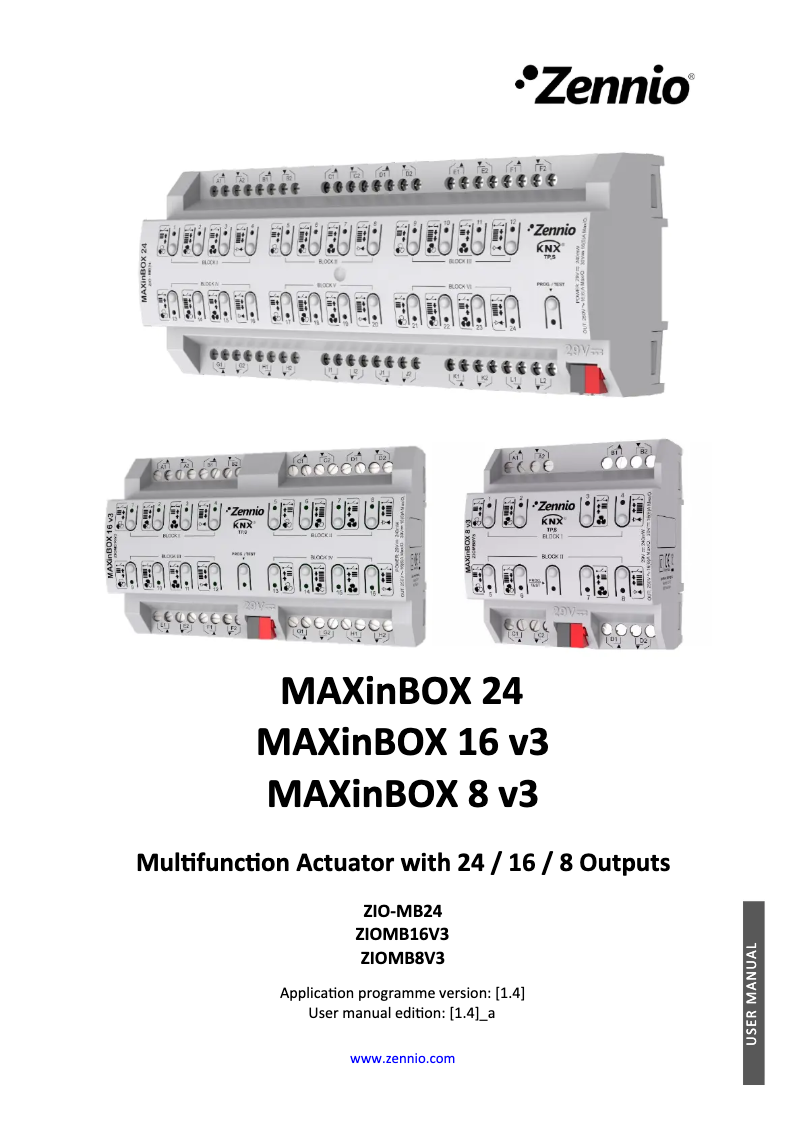 Página 1 del manual Manual de usuario Zennio MAXinBOX 8 v3