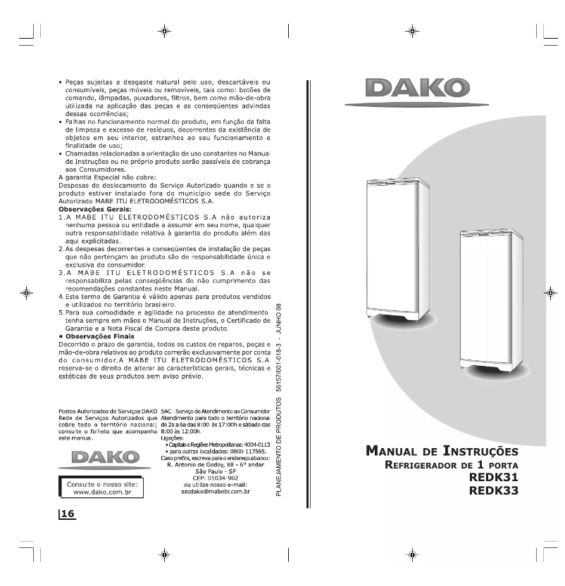 Page n°1 - Manuel utilisateur Dako REDK 33