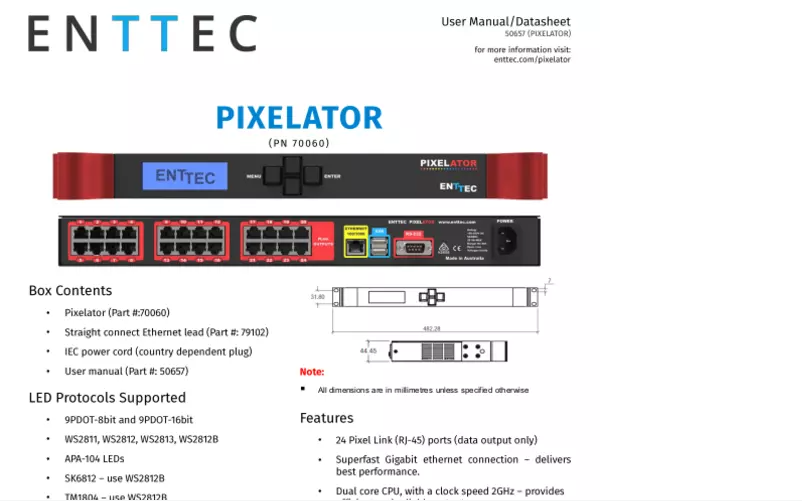 Image de la première page du manuel de l'appareil Pixelator 70060