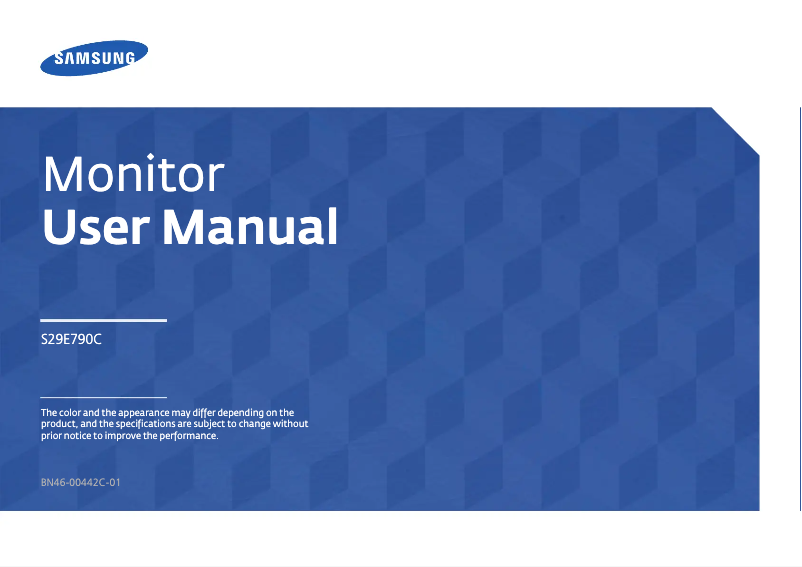 Page n°1 - Manuel utilisateur Samsung LS29E790CNS