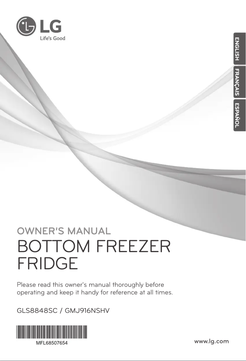 Page 1 de la notice Manuel utilisateur LG GLS8848SC