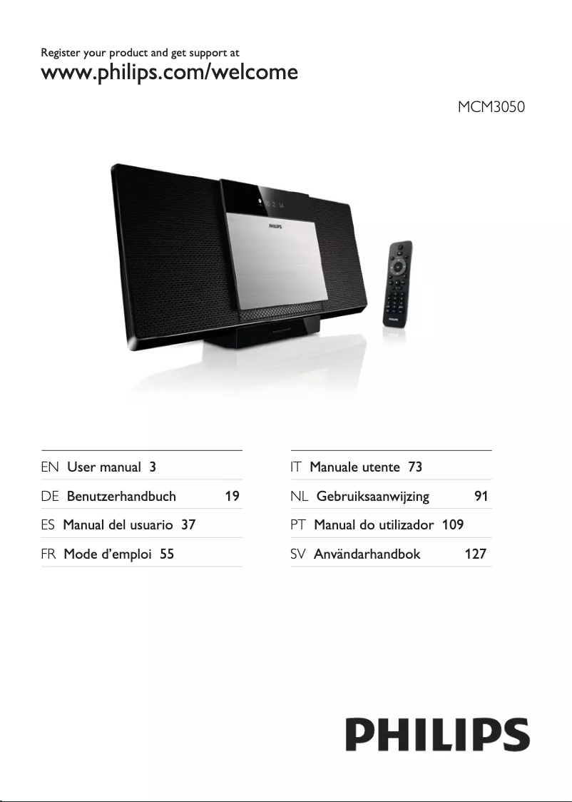 Page n°1 - Manuel utilisateur Philips MCM3050