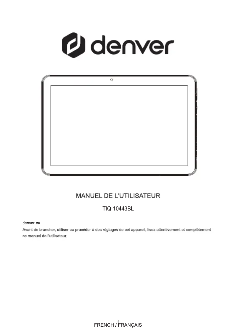 Image de la première page du manuel de l'appareil TIQ-10443