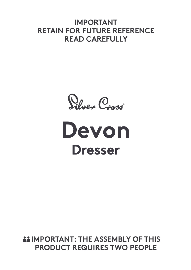 Page 1 de la notice Manuel utilisateur Silver Cross Devon Dresser