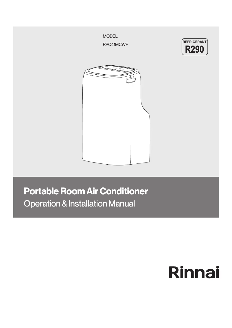 Page n°1 - Manuel utilisateur Rinnai RPC41MCWF