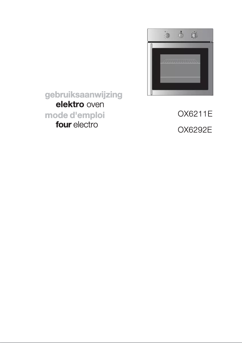 Page 1 de la notice Manuel utilisateur Atag OX 6292