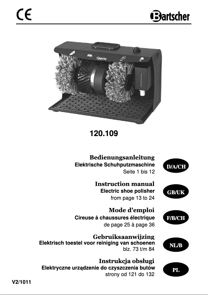 Image de la première page du manuel de l'appareil 120109