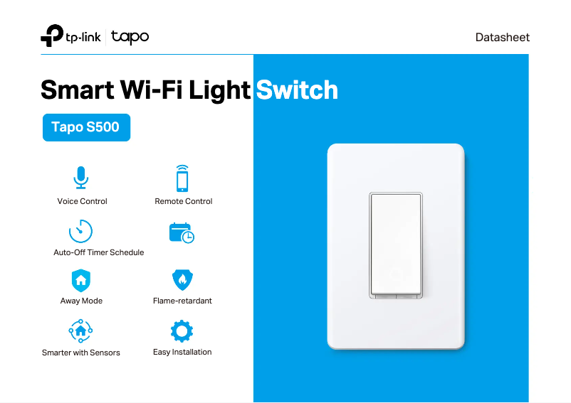Page n°1 - Guide d'installation TP-Link Tapo S500