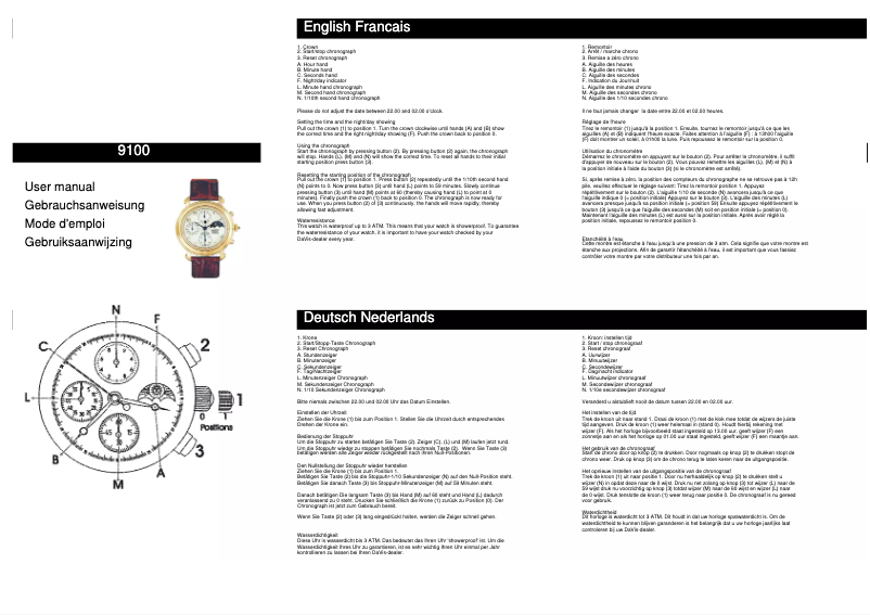 Page n°1 - Manuel utilisateur Davis 9100