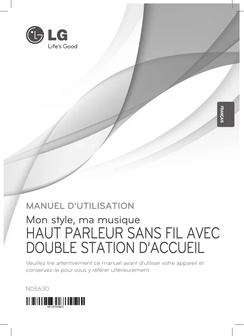 Page 1 de la notice Manuel utilisateur LG ND5530