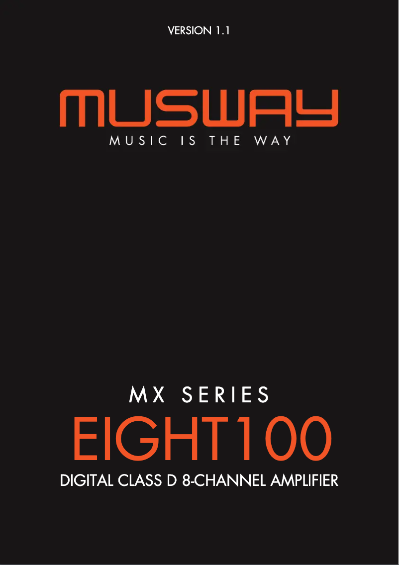 Page n°1 - Manuel utilisateur Musway EIGHT100