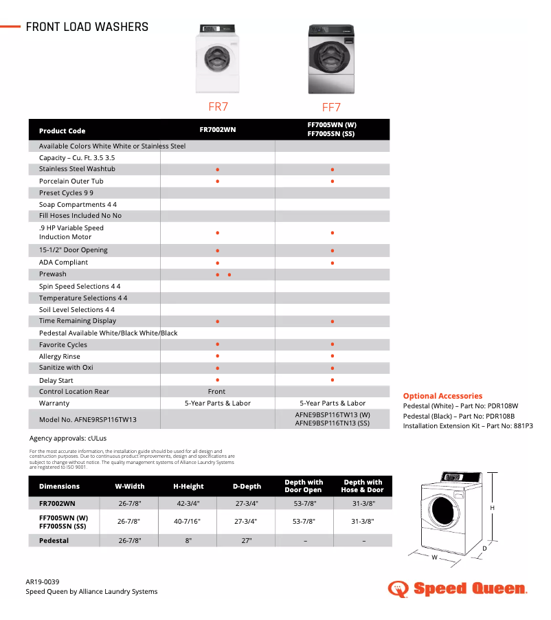 Image de la première page du manuel de l'appareil FF7005WN